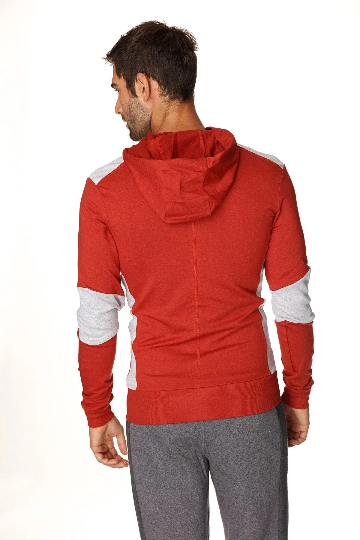 Form-fit Crossover Yoga Track Performance Hoodie (Cinnabar Grey)