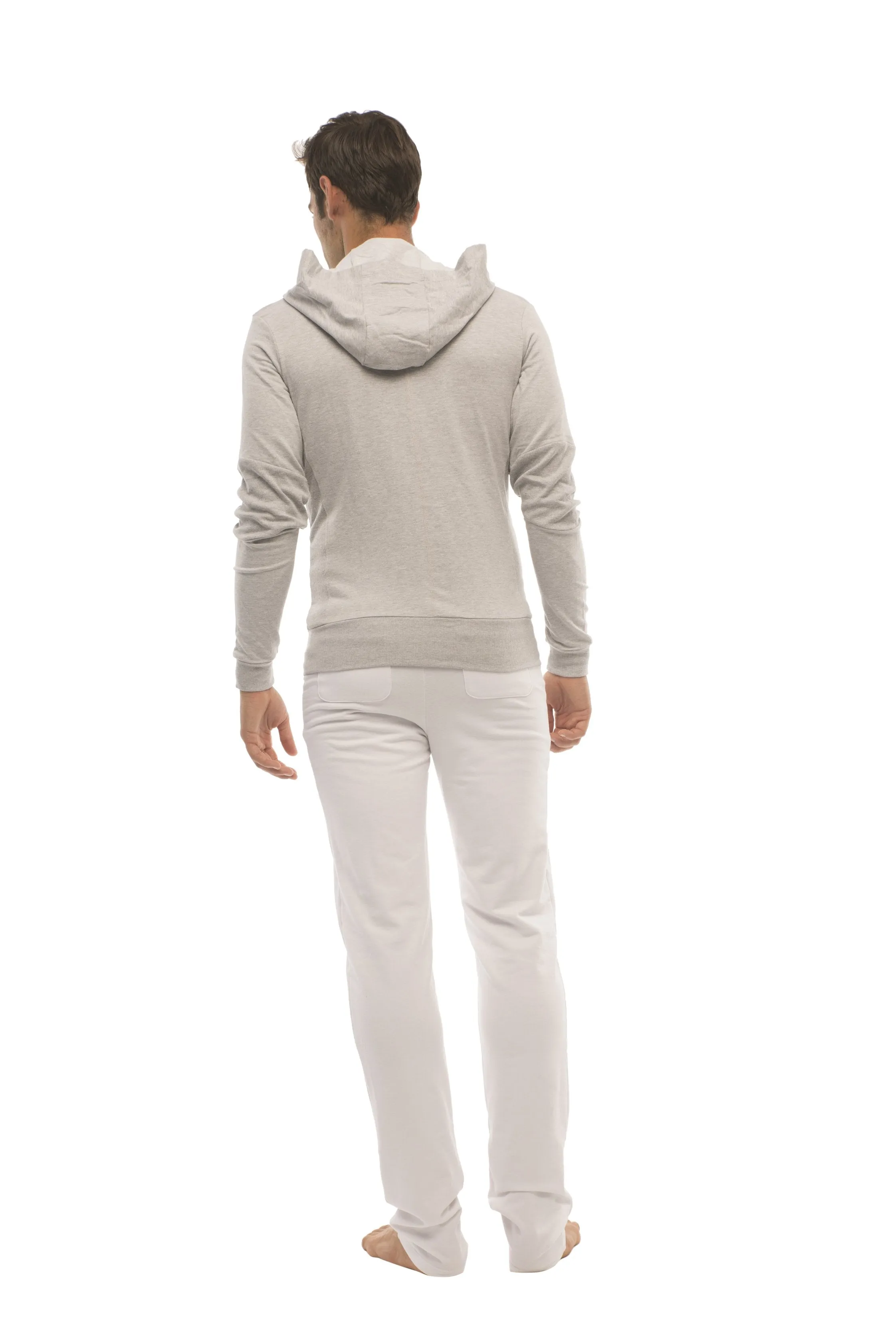 Form-fit Crossover Yoga Track Performance Hoodie (Heather Gray)