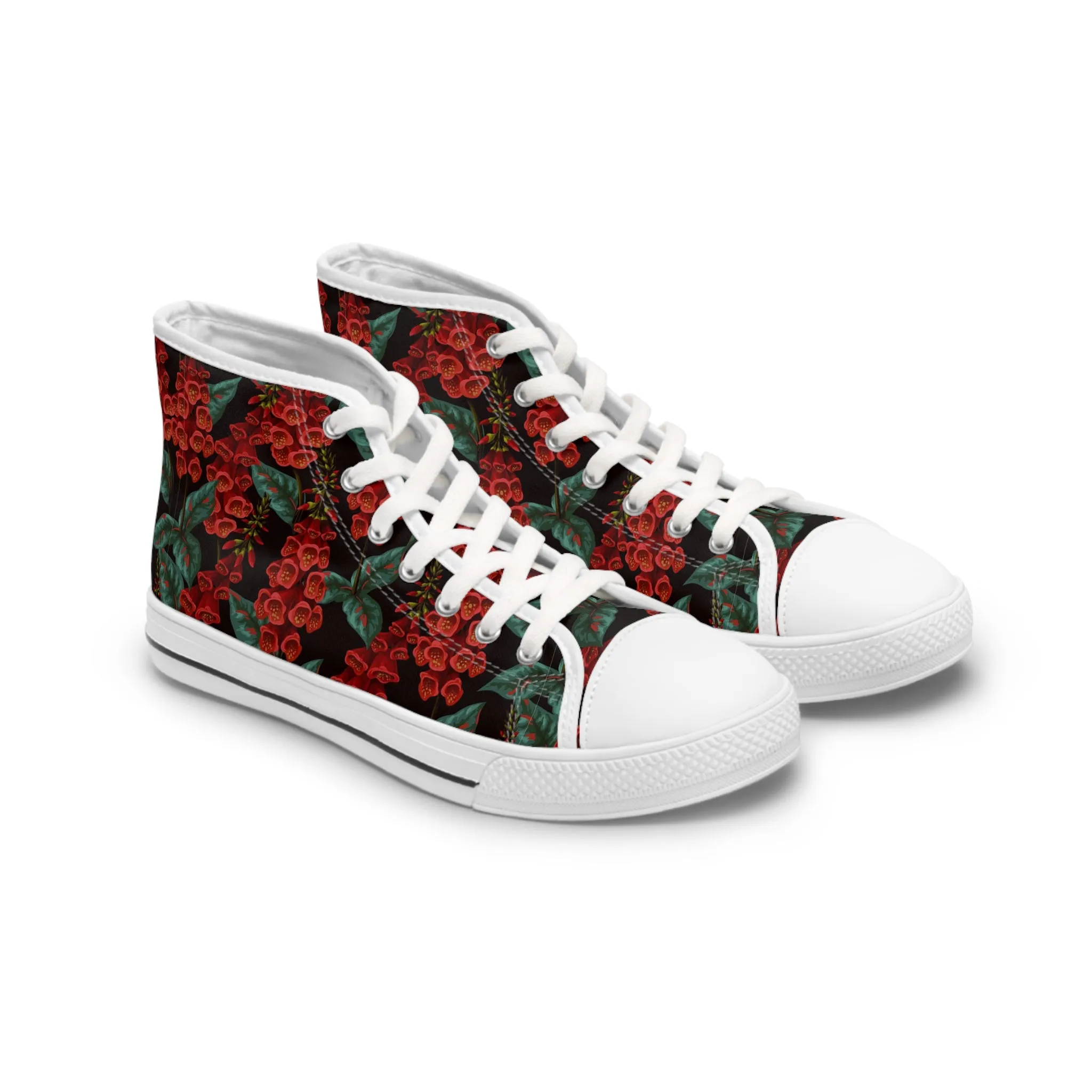 Foxglove Flowers Women's High Top Sneakers