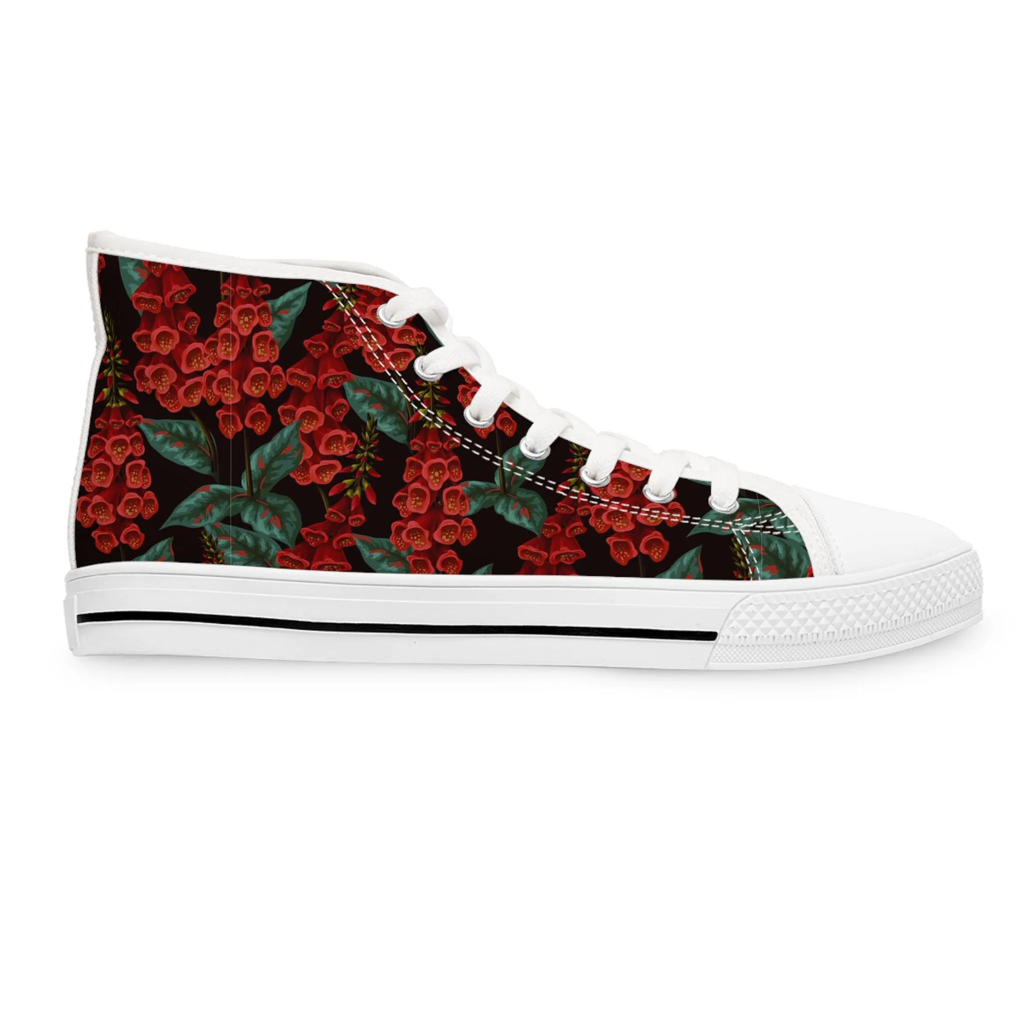 Foxglove Flowers Women's High Top Sneakers