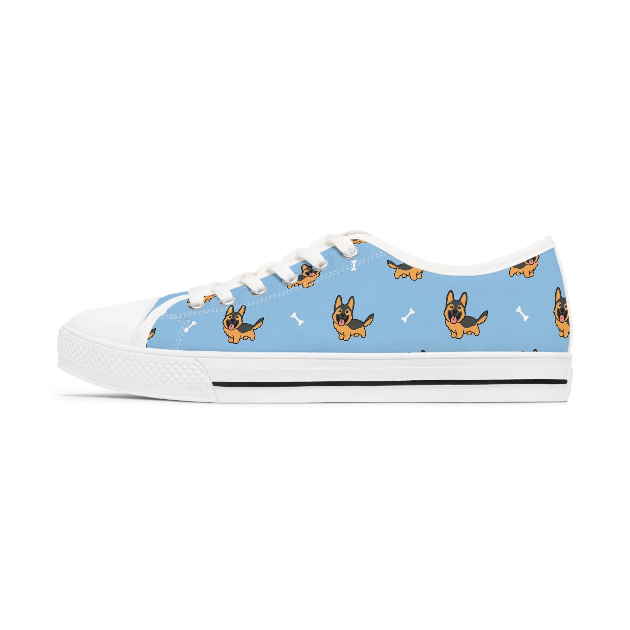 German Shepherd Women's Low Top Sneakers