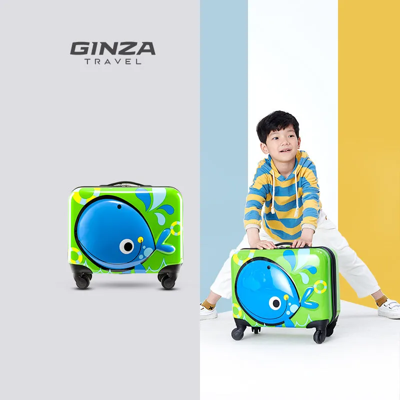 Ginza 3D Little Whale Children's Luggage 18"