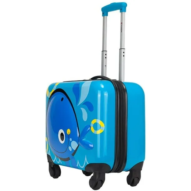 Ginza 3D Little Whale Children's Luggage 18"