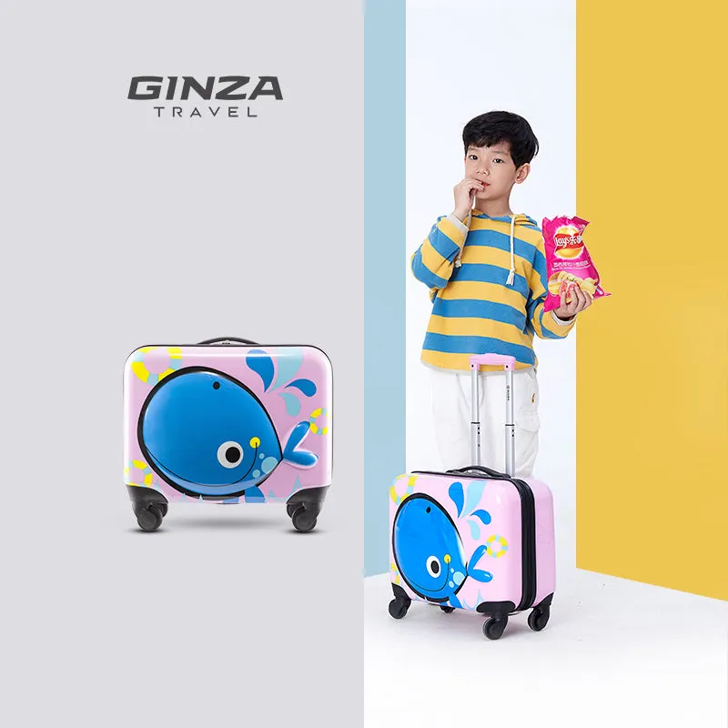 Ginza 3D Little Whale Children's Luggage 18"