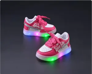 Girls Sneakers - Girls Light-Emitting New Soft-Soled Led Light Sneakers