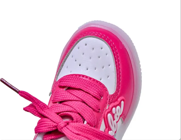 Girls Sneakers - Girls Light-Emitting New Soft-Soled Led Light Sneakers