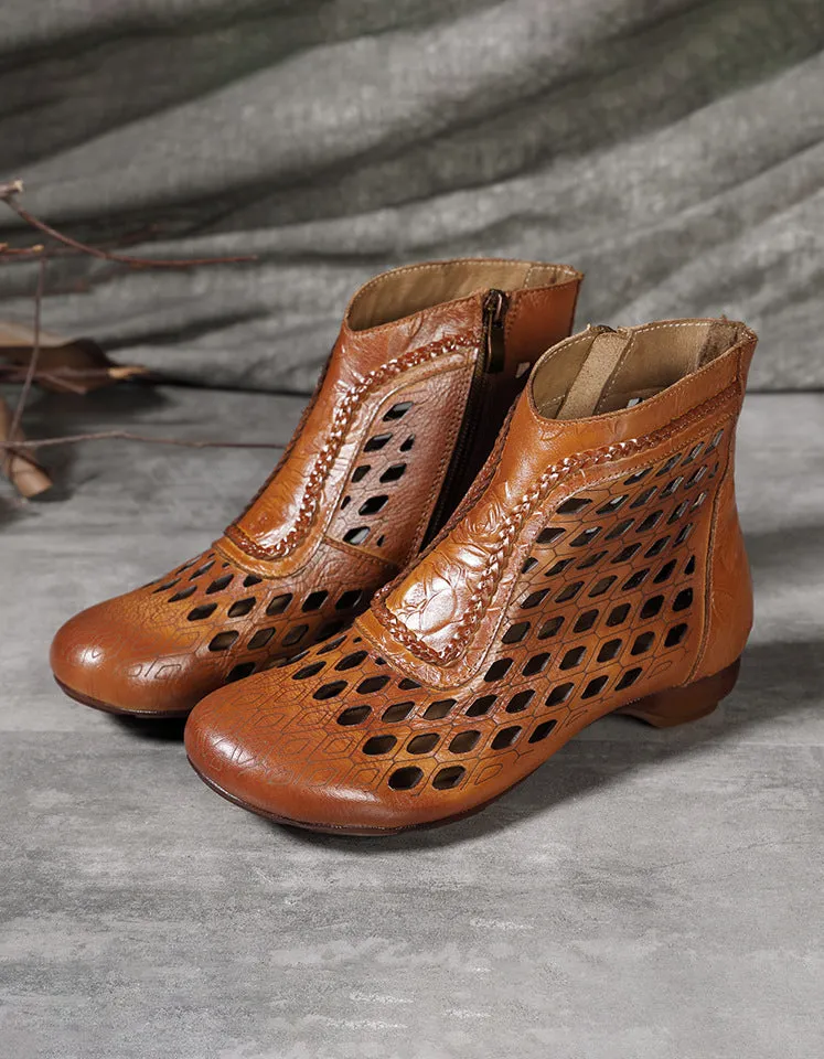 Handmade Embossing Hollow Retro Boots