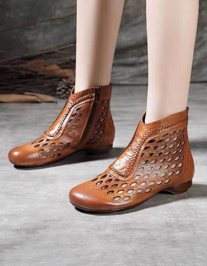 Handmade Embossing Hollow Retro Boots