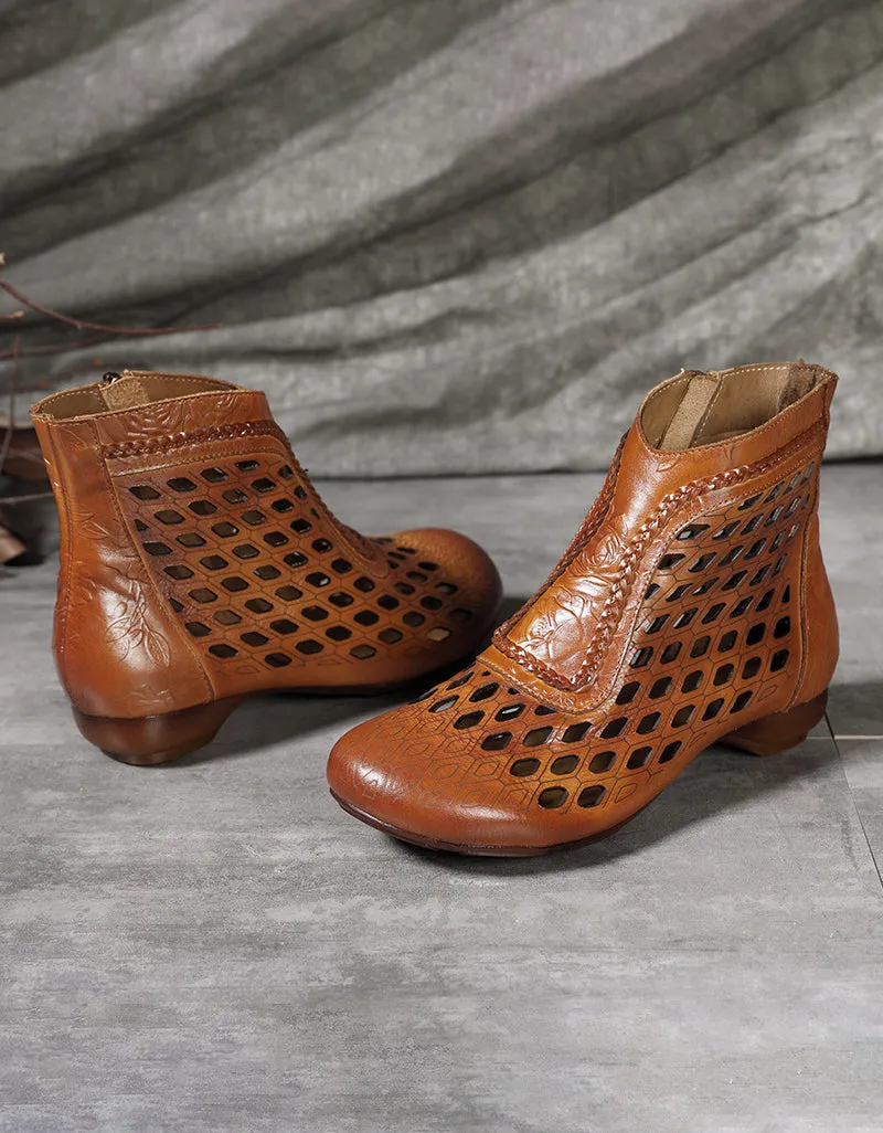 Handmade Embossing Hollow Retro Boots