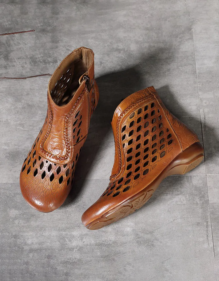 Handmade Embossing Hollow Retro Boots