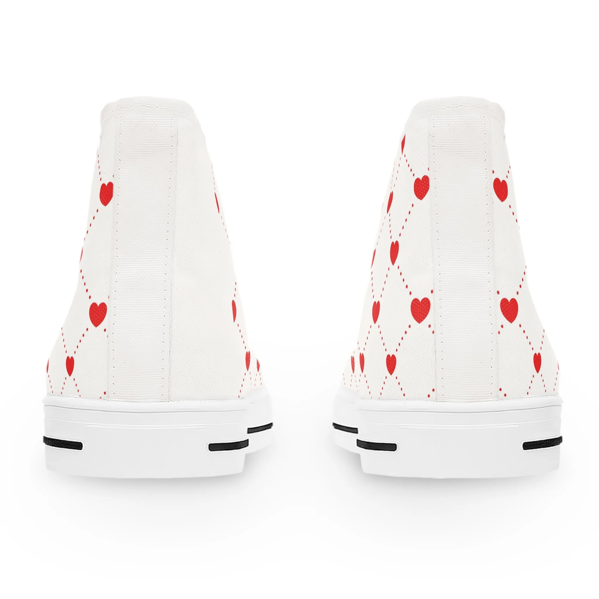 Hearts and Dots Women's High Top Sneakers