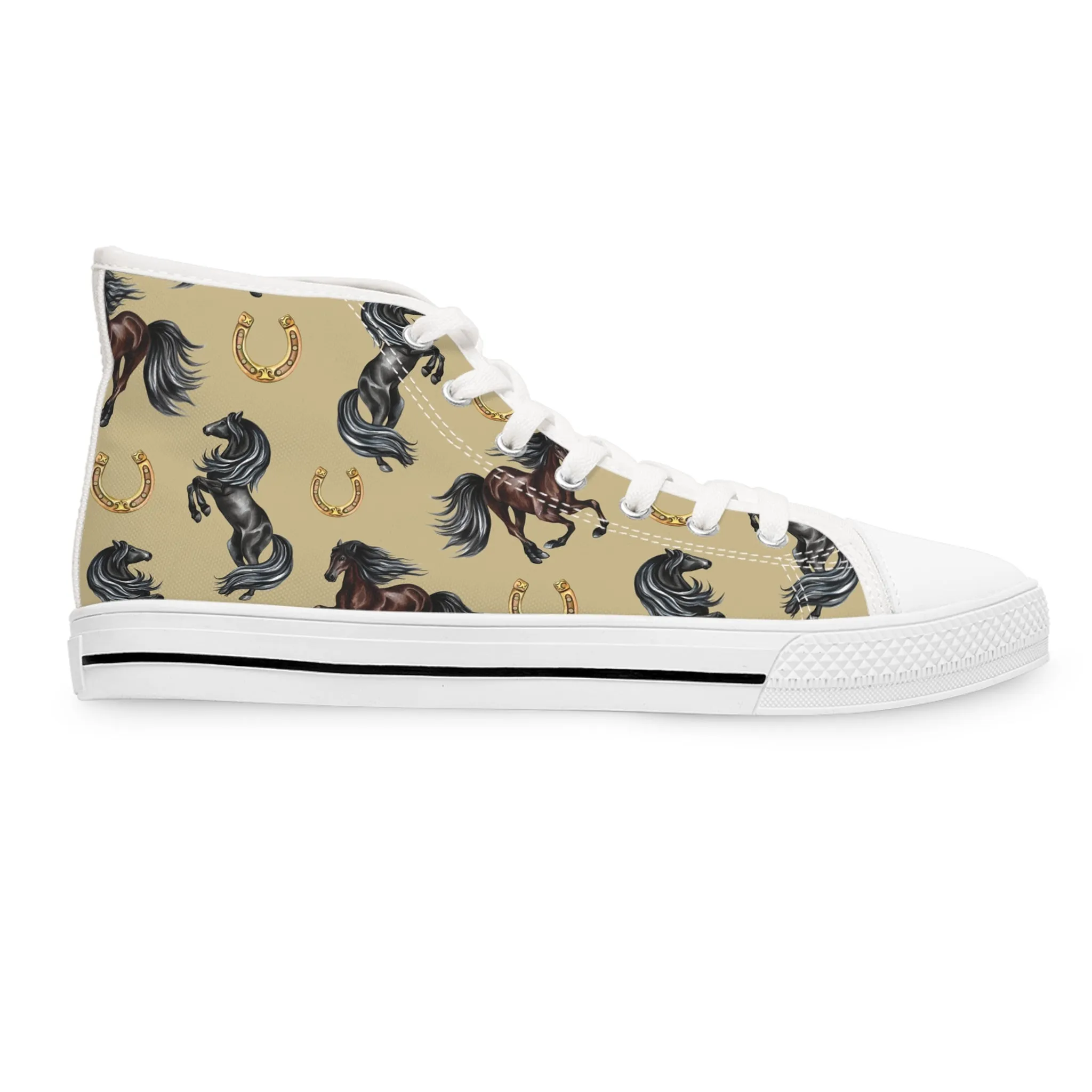 Horse and Horseshoe Women's High Top Sneakers