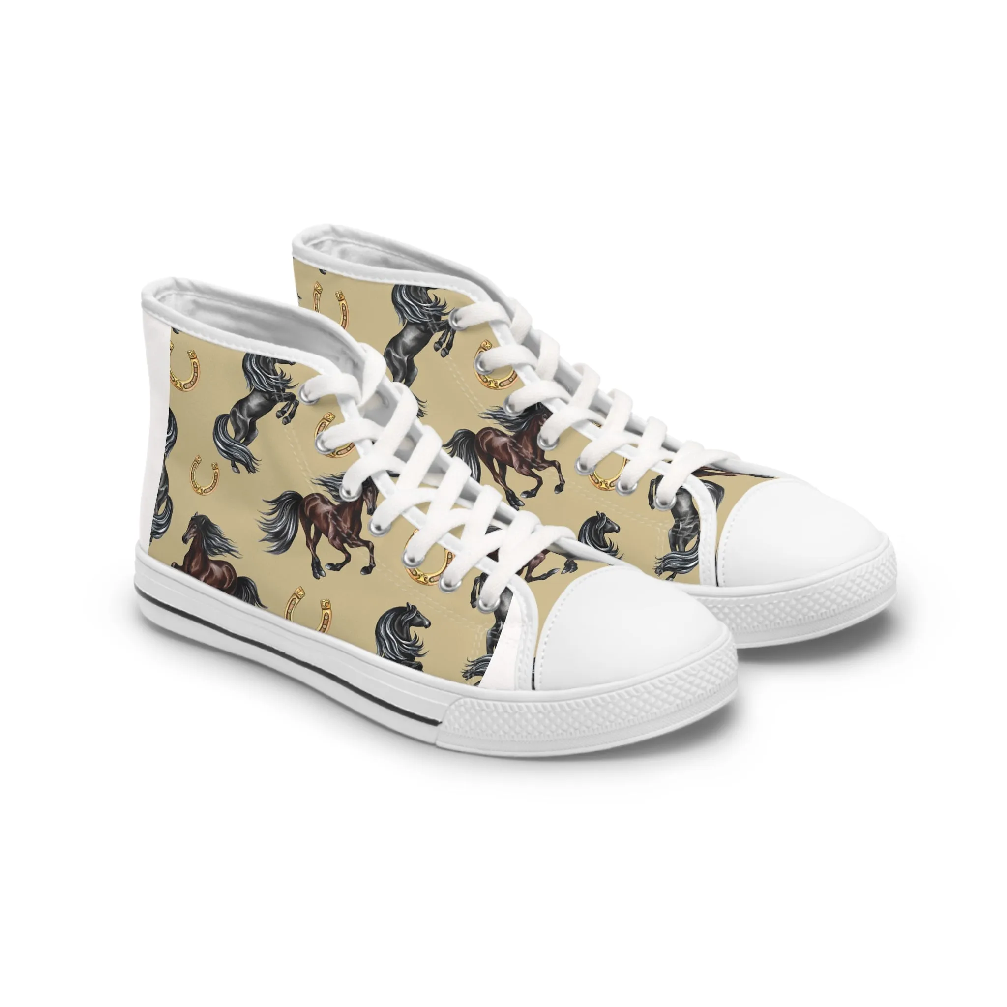 Horse and Horseshoe Women's High Top Sneakers