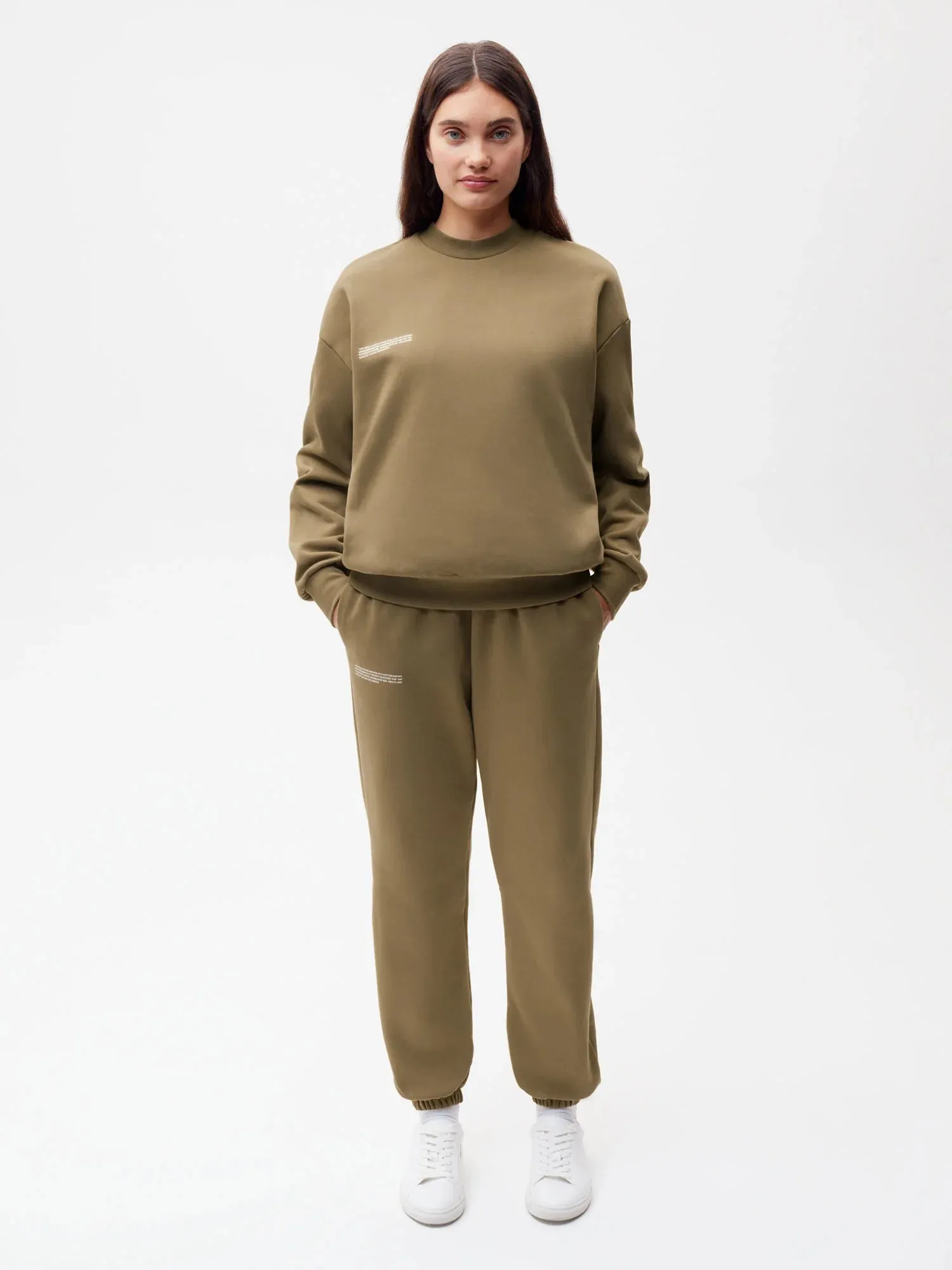 In Conversion Cotton Track Pants—terra brown