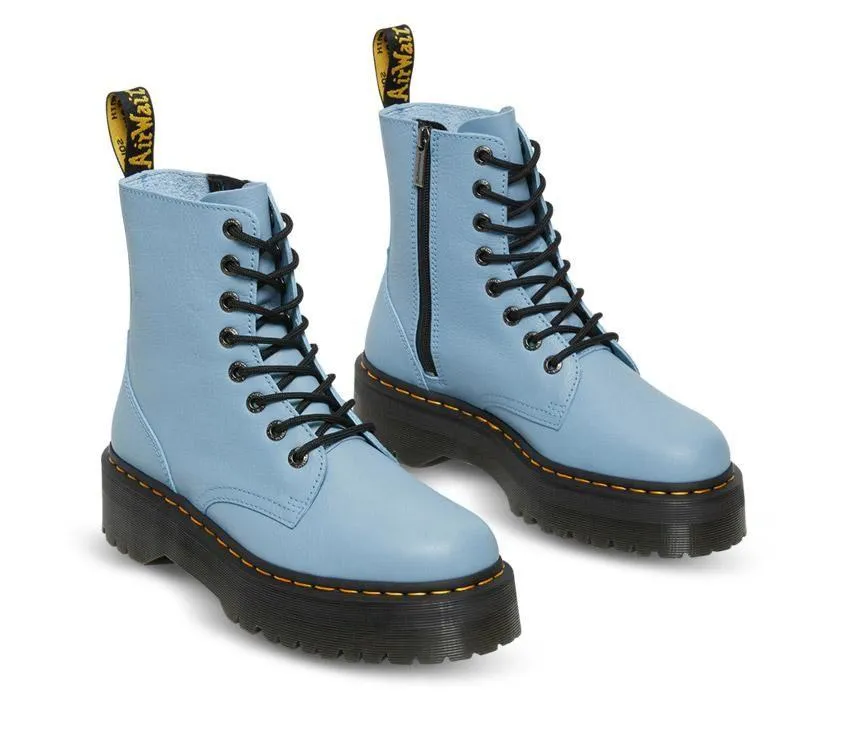 Jadon III Pisa Card Blue Leather Platform Boots