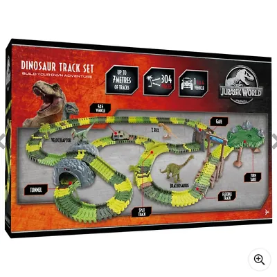 Jurassic World Dinosaur Track Set and 3 dinosaur Figures