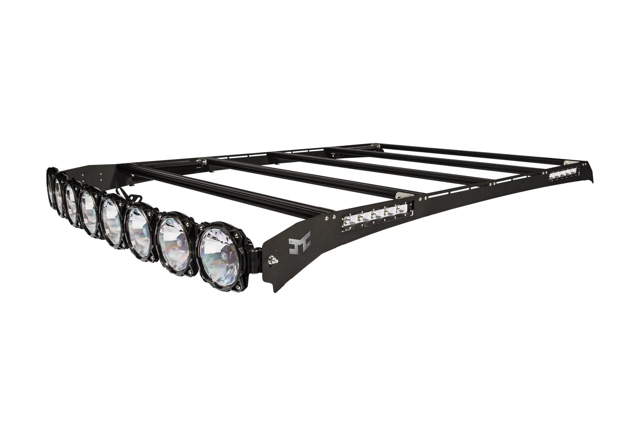 KC Hilites M-Rack 50" Gravity® LED Pro6 Roof Rack System - Side Blackout Plates - 2005  Tacoma Double Cab