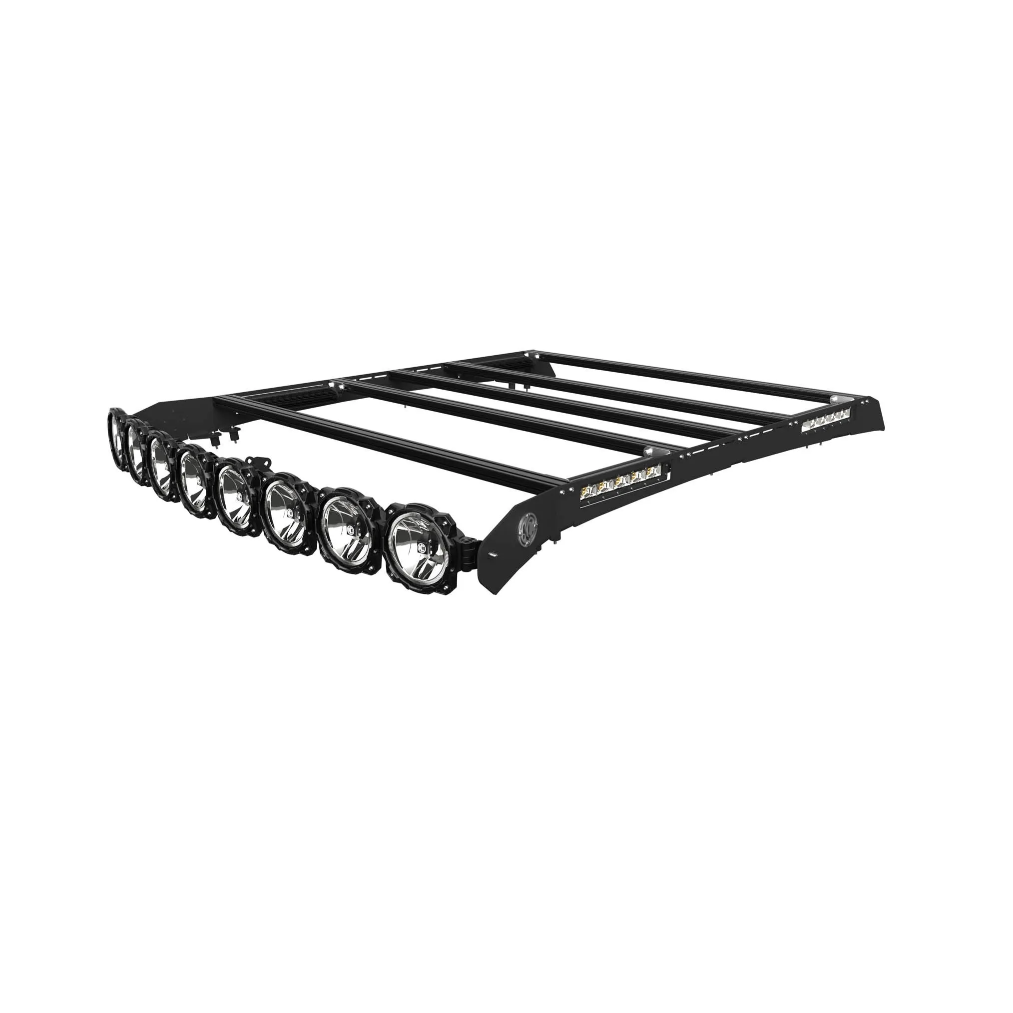 KC Hilites M-Rack 50" Gravity® LED Pro6 Roof Rack System - Side Blackout Plates - 2005  Tacoma Double Cab