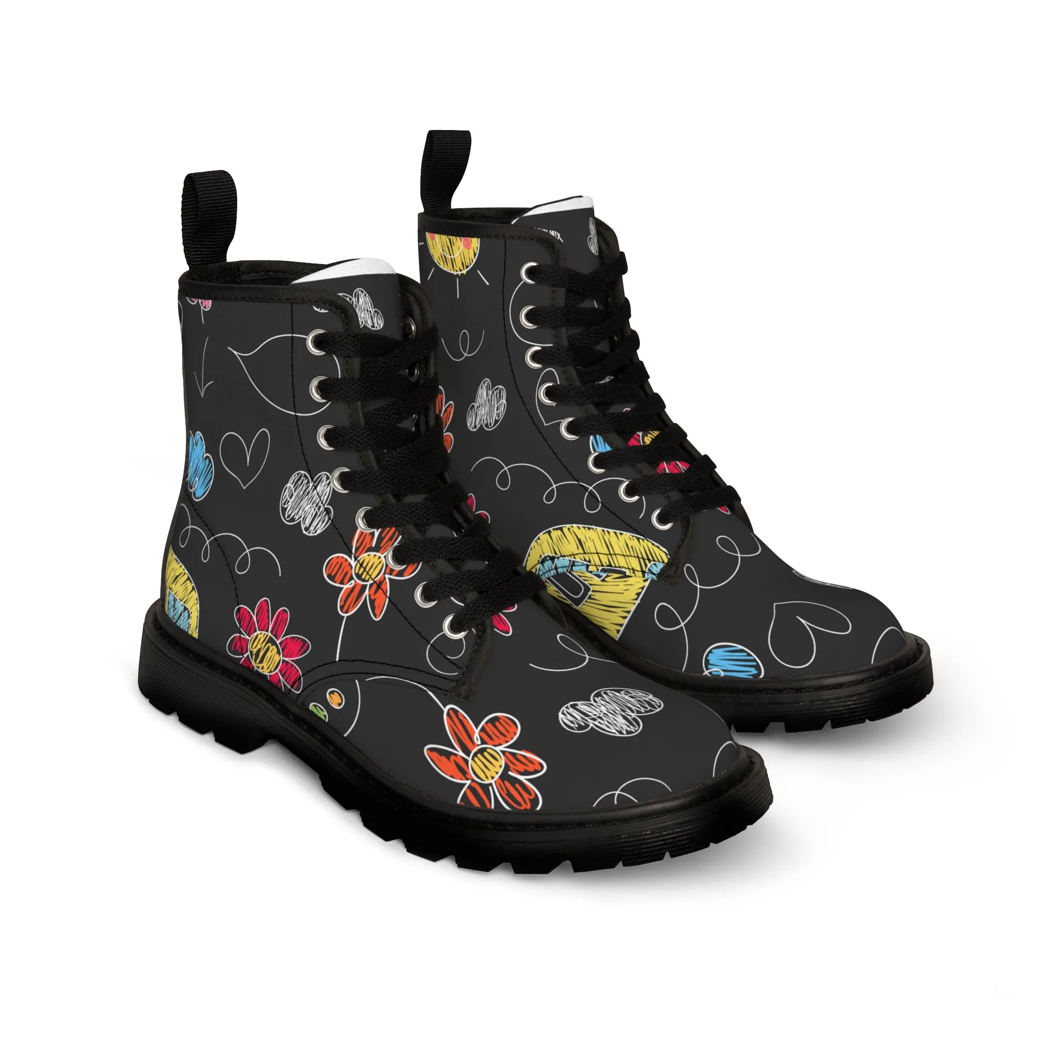 Kids Doodle Playground - Inovax Woman's Canvas Boots