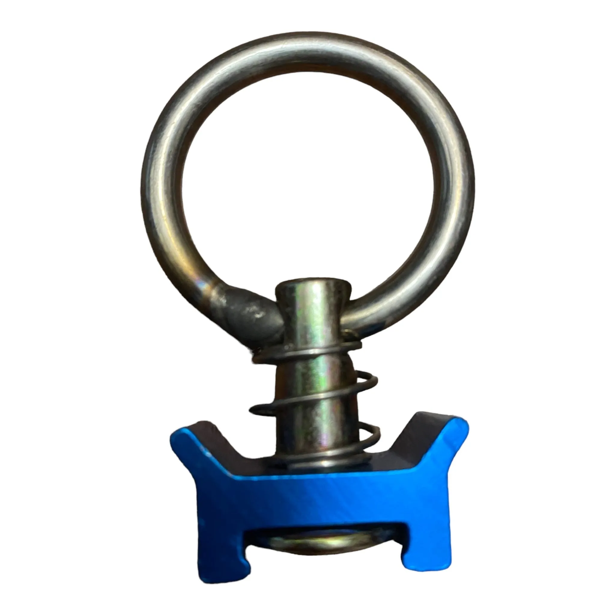 L-Track Blue Single Stud Fitting With Round Ring | LTSSOR