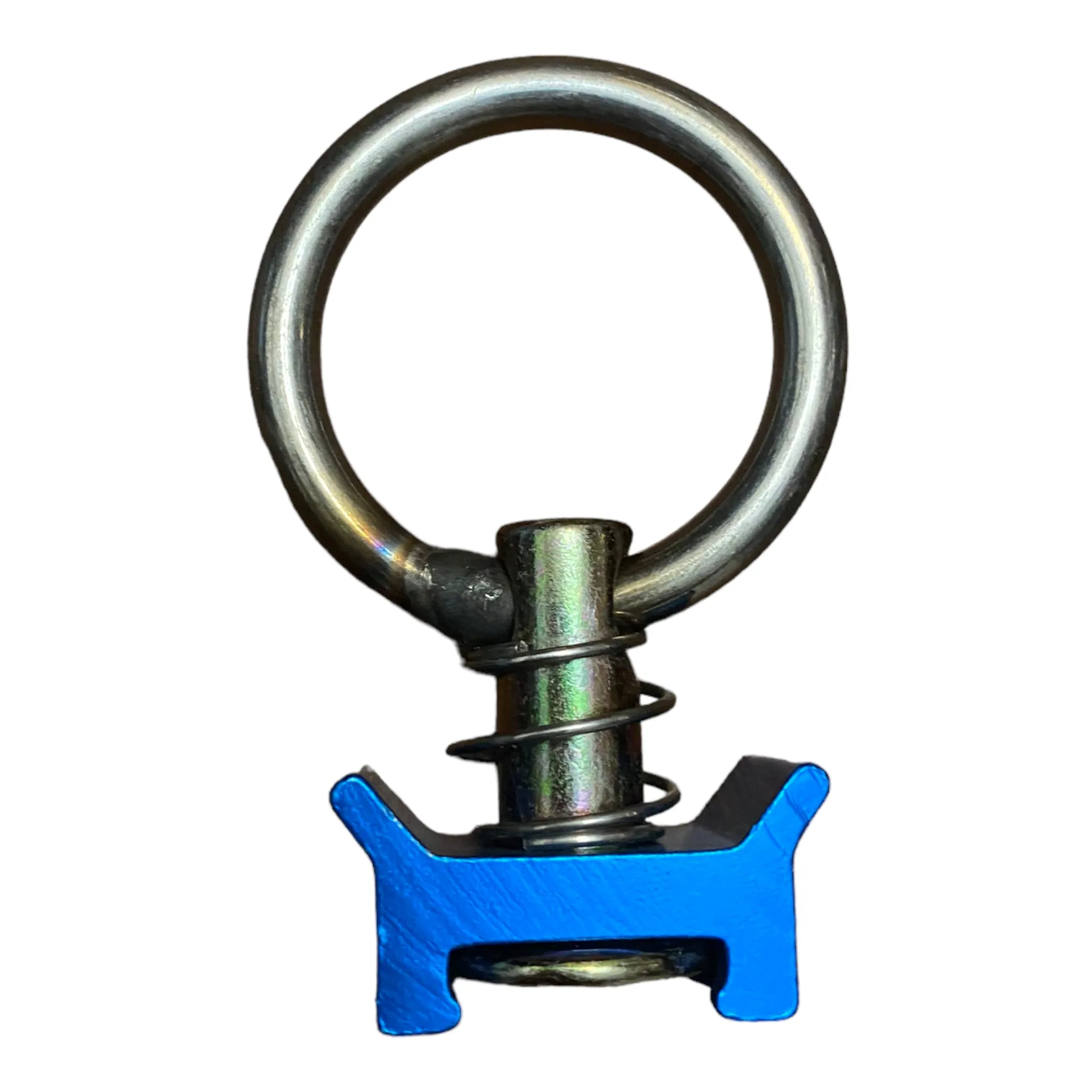 L-Track Blue Single Stud Fitting With Round Ring | LTSSOR