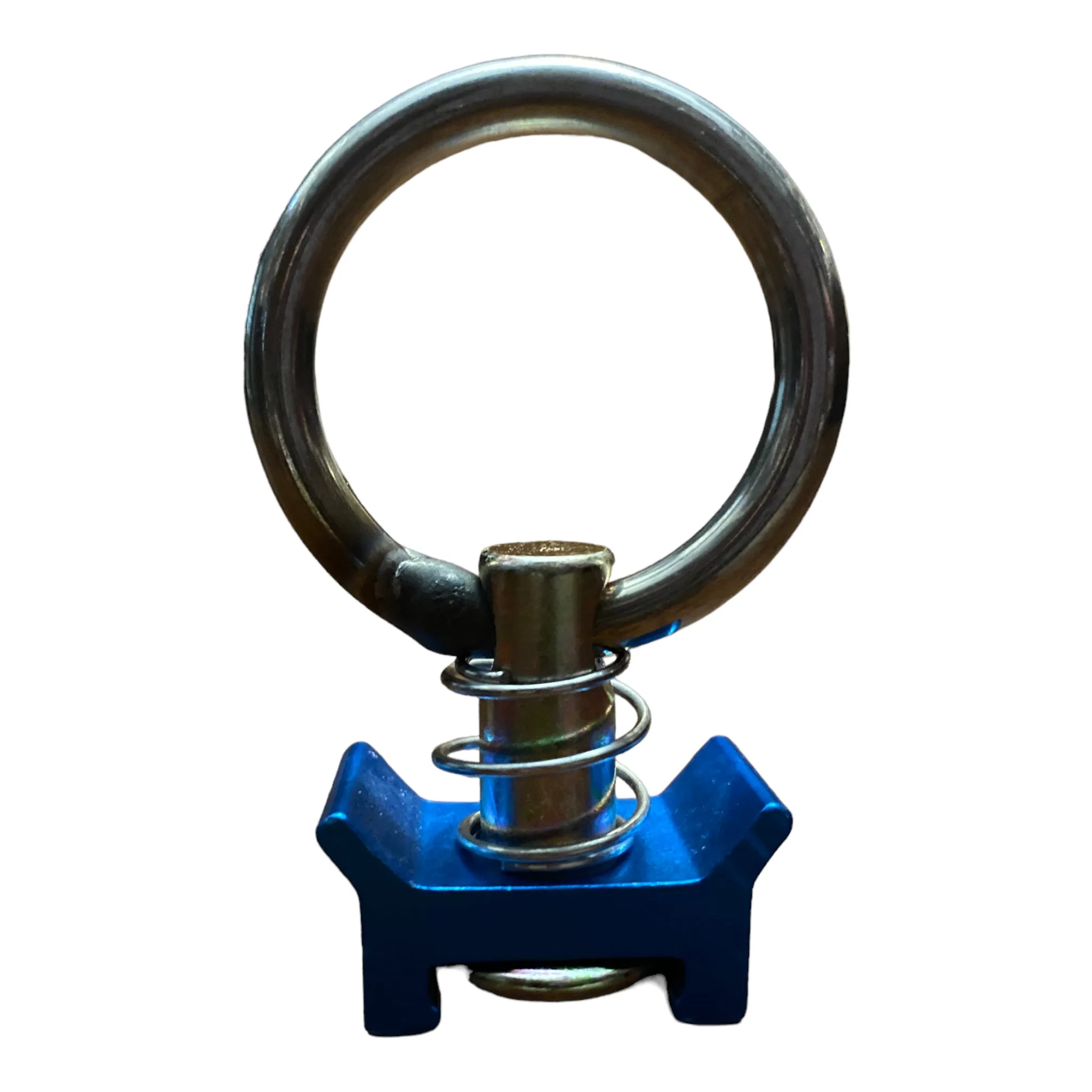 L-Track Blue Single Stud Fitting With Round Ring | LTSSOR