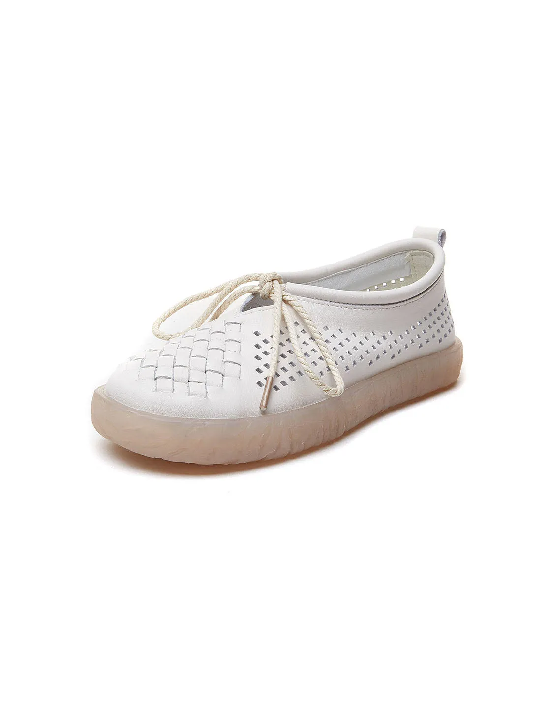 Lace-up Comfortable Hollow Casual White Sneakers