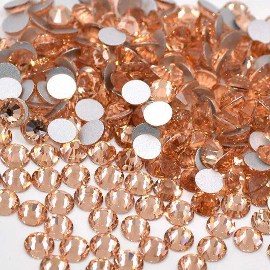 Light peach glass rhinestones)