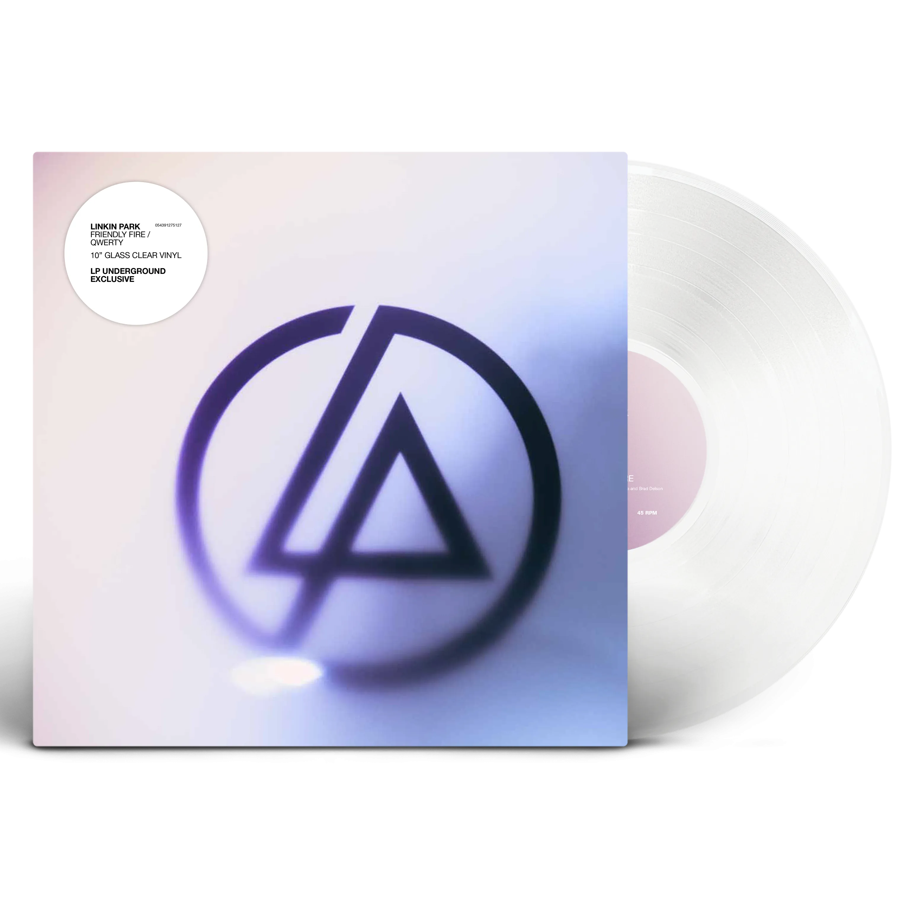 Limited Edition Friendly Fire / Qwerty 10" Glass Clear Vinyl