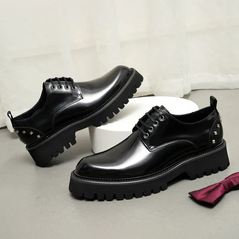 LuxeLeather Sophisticated Oxford Dress Shoes