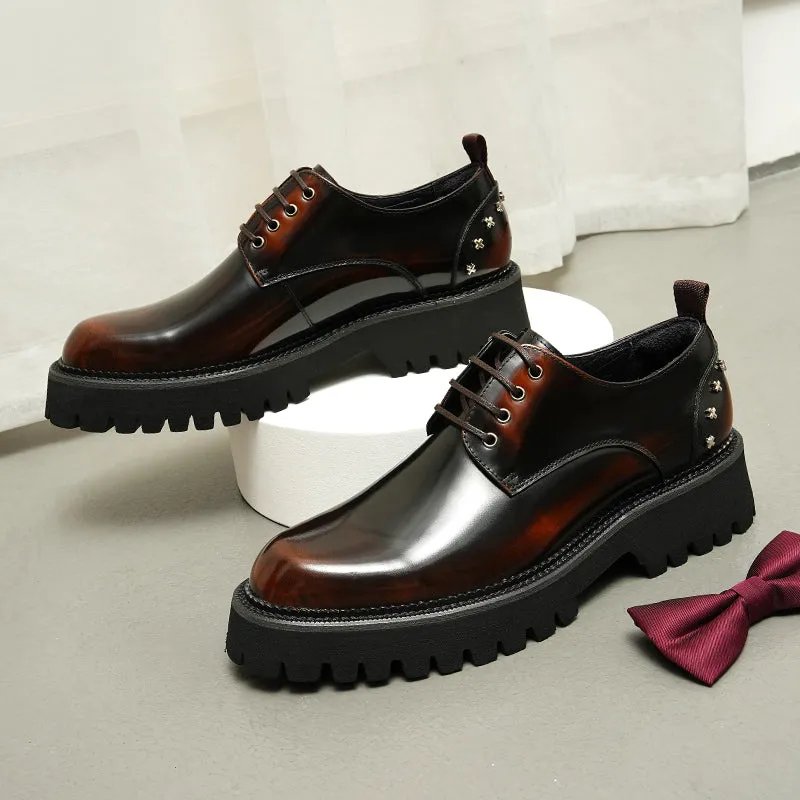 LuxeLeather Sophisticated Oxford Dress Shoes