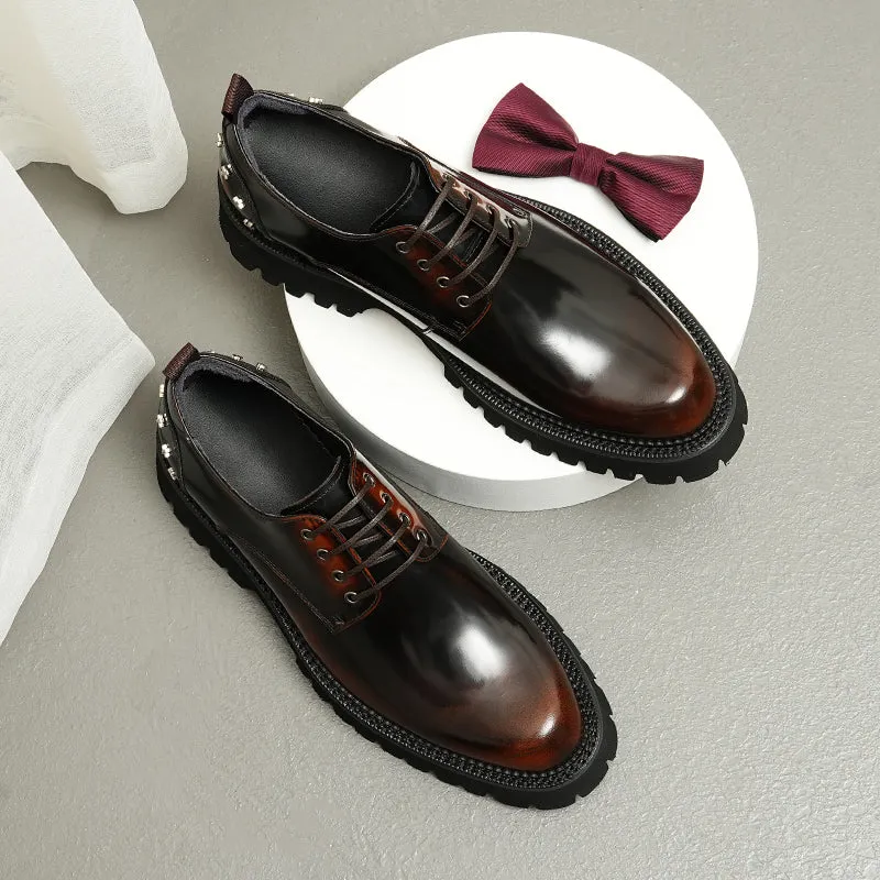 LuxeLeather Sophisticated Oxford Dress Shoes