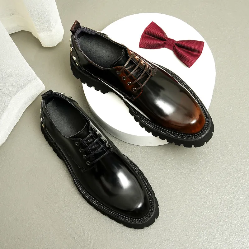 LuxeLeather Sophisticated Oxford Dress Shoes