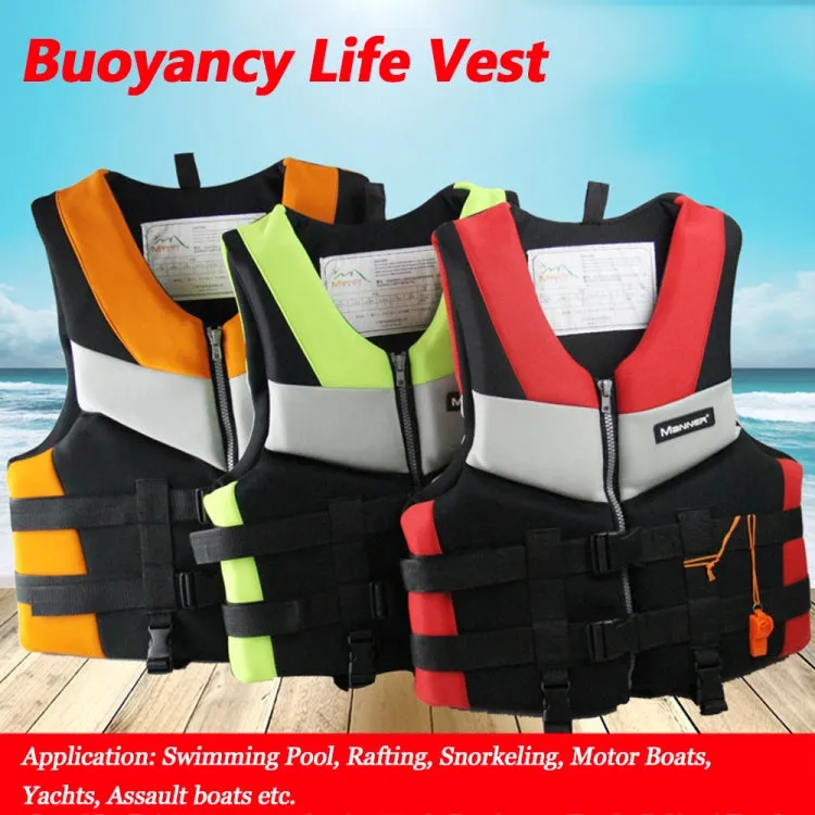 MANNER QP2030 Adult Buoyancy Vest Swimming Aid Life Jacket, Size:XL(Red)