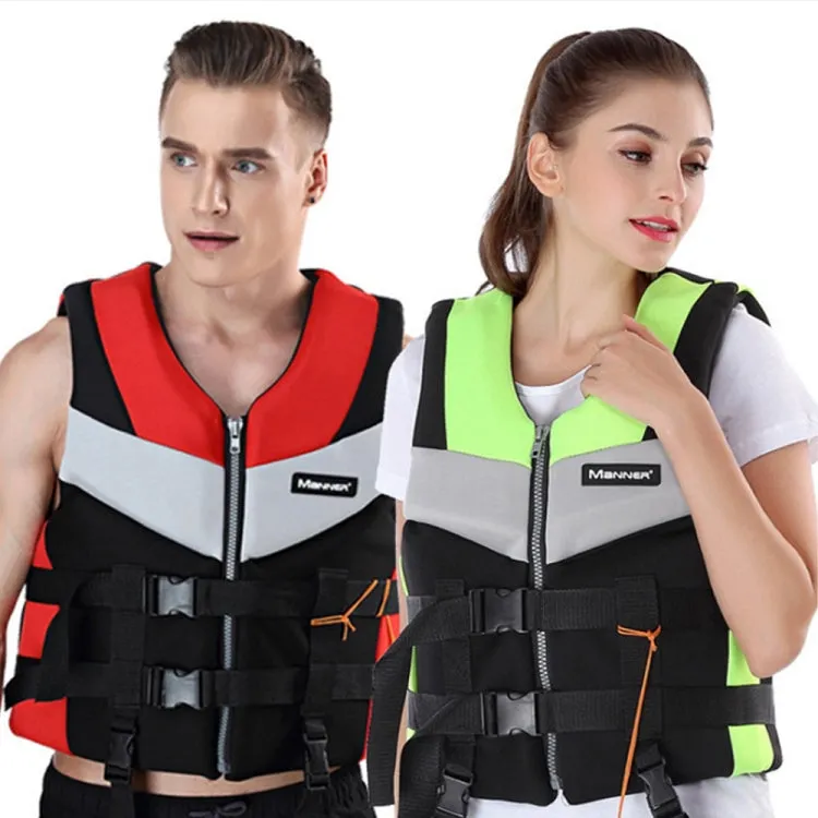 MANNER QP2030 Adult Buoyancy Vest Swimming Aid Life Jacket, Size:XL(Red)