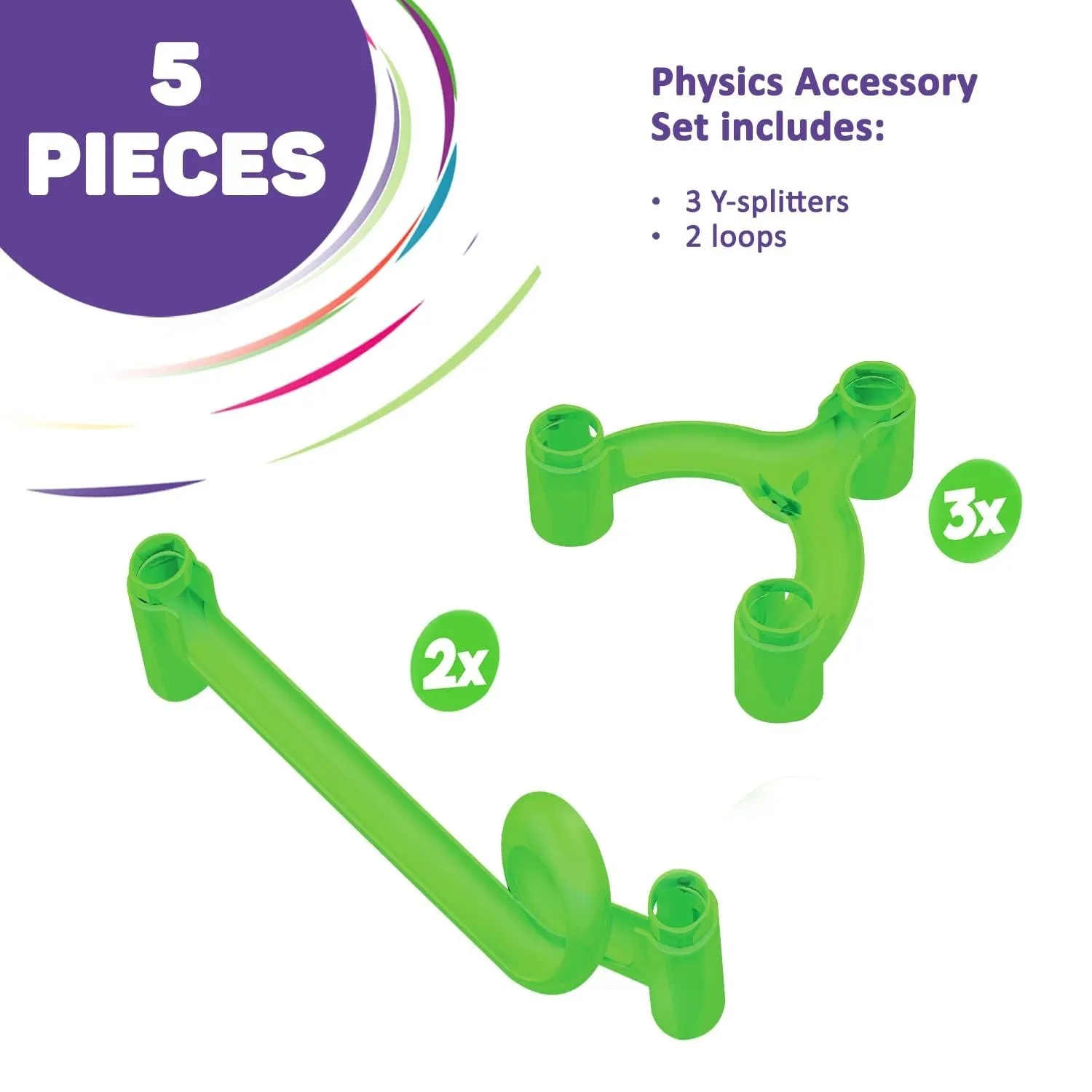 Marble Rails Physics Set, Add-On Set, 5 pieces