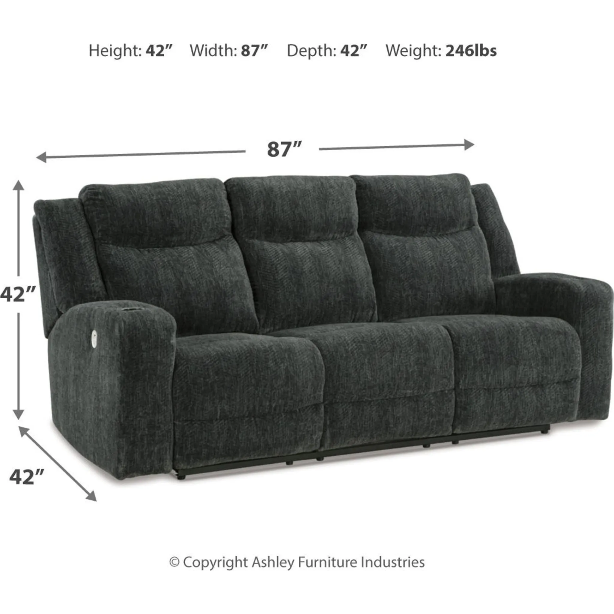 Martinglenn Reclining Sofa with Power