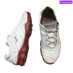 Men's Ecco Biom Golf Shoe •White/red  Gortex Yak Leather • Size 40