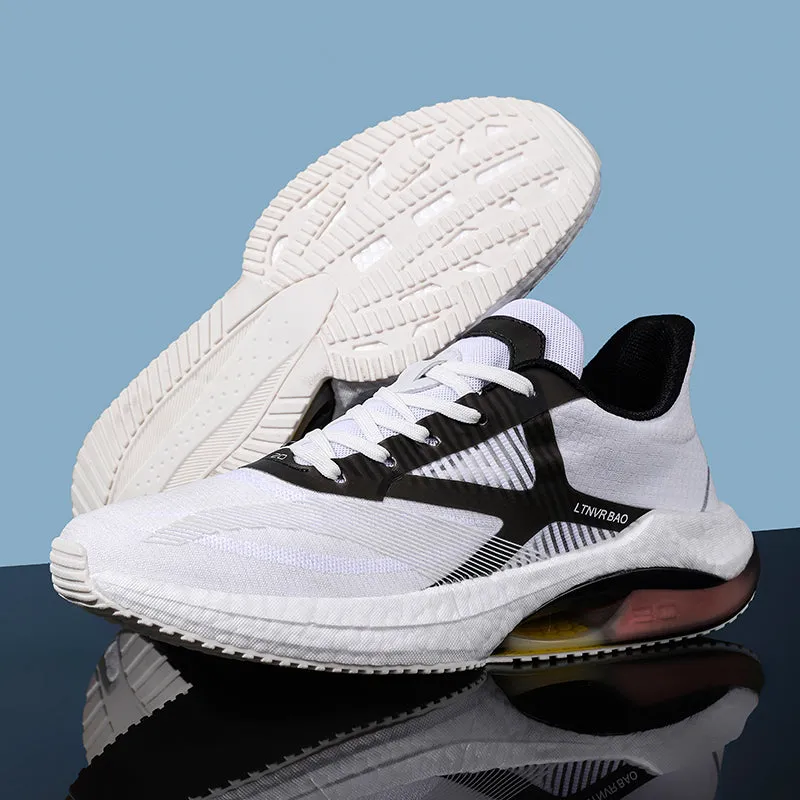 Men's Lightweight Cushioning Sneaker Outdoor Running Sports Elastic Shoes | W2303