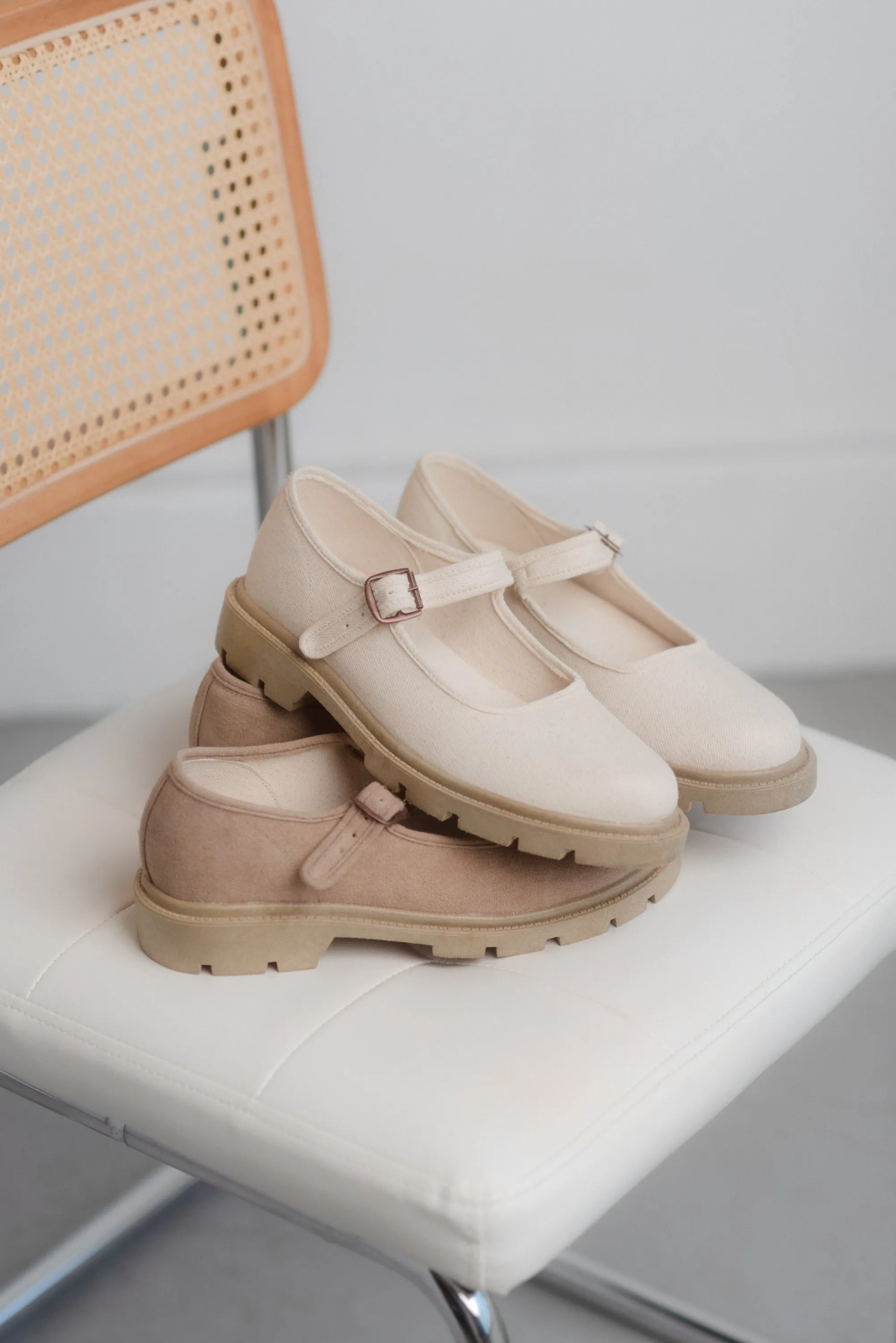 Natural | Lug Sole Classic Mary Jane