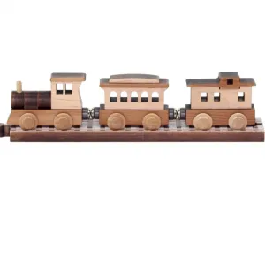 Natural Old West Wooden Train Car Set - Made in USA