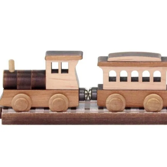 Natural Old West Wooden Train Car Set - Made in USA