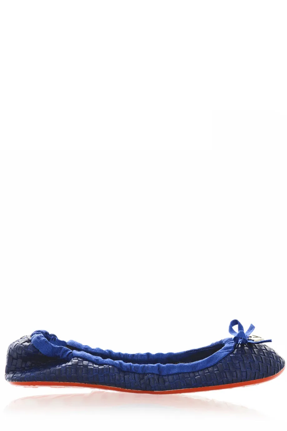 NEELA Blue Woven Ballerinas