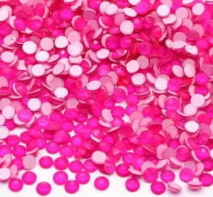 Neon pink glass rhinestones