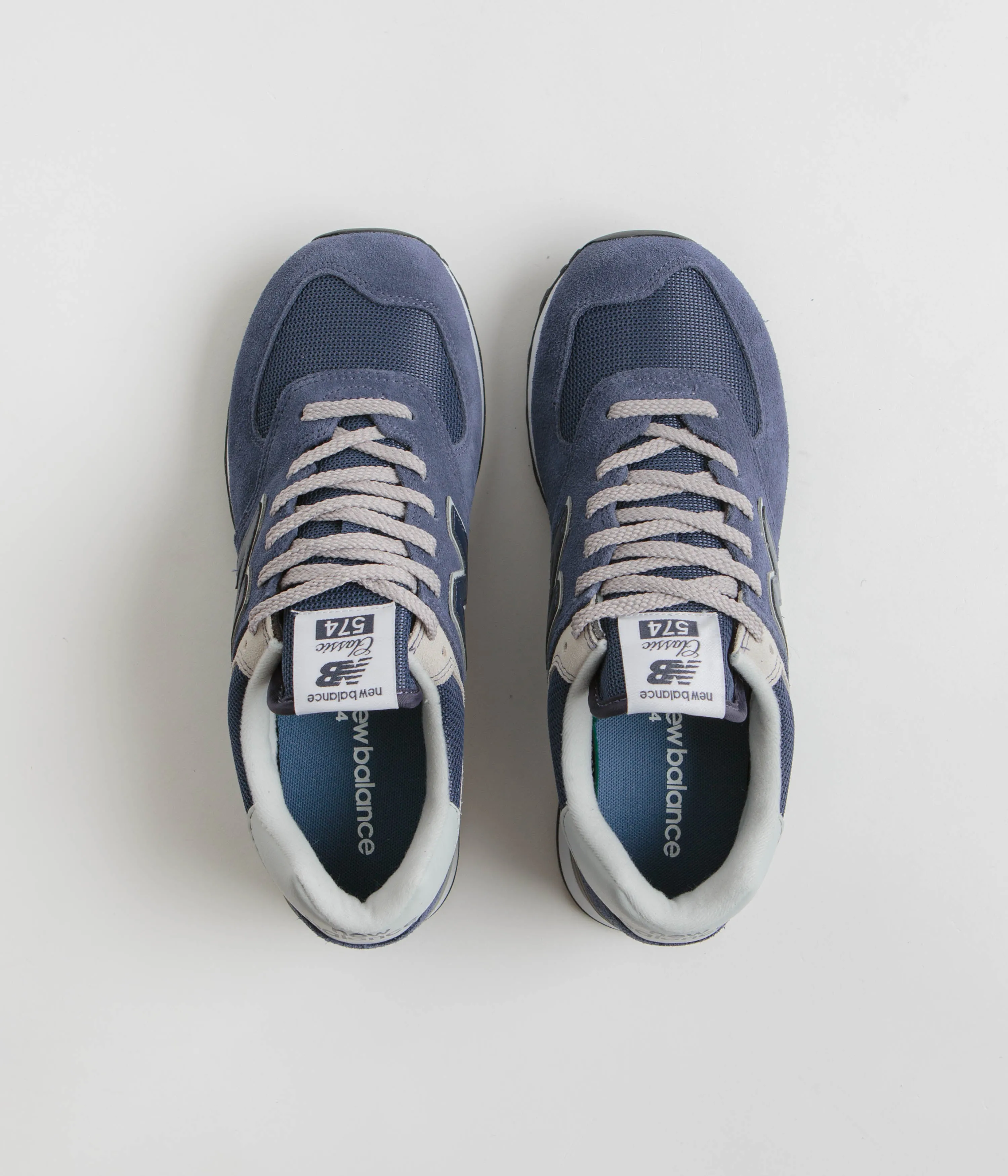 New Balance 574 Shoes - Navy / White