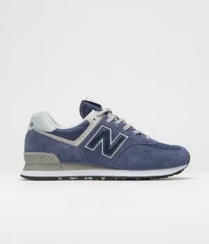 New Balance 574 Shoes - Navy / White