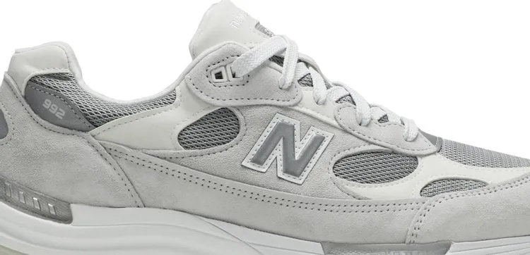 New Balance 992 Made in USA 'White Silver' Sneakers, Gray