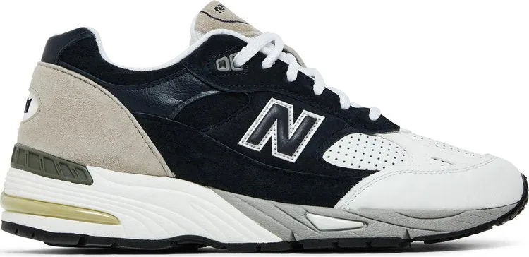 New Balance Sneakersnstuff x 991 Made in England 'Perforated Pack - Navy White', blue