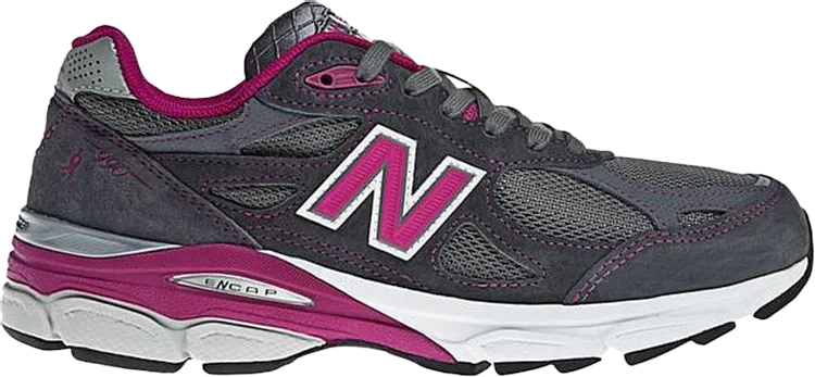 New Balance Wmns 990v3 Made In USA 'Breast Cancer Awareness' Sneakers, Gray