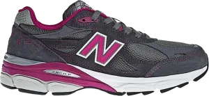 New Balance Wmns 990v3 Made In USA 'Breast Cancer Awareness' Sneakers, Gray